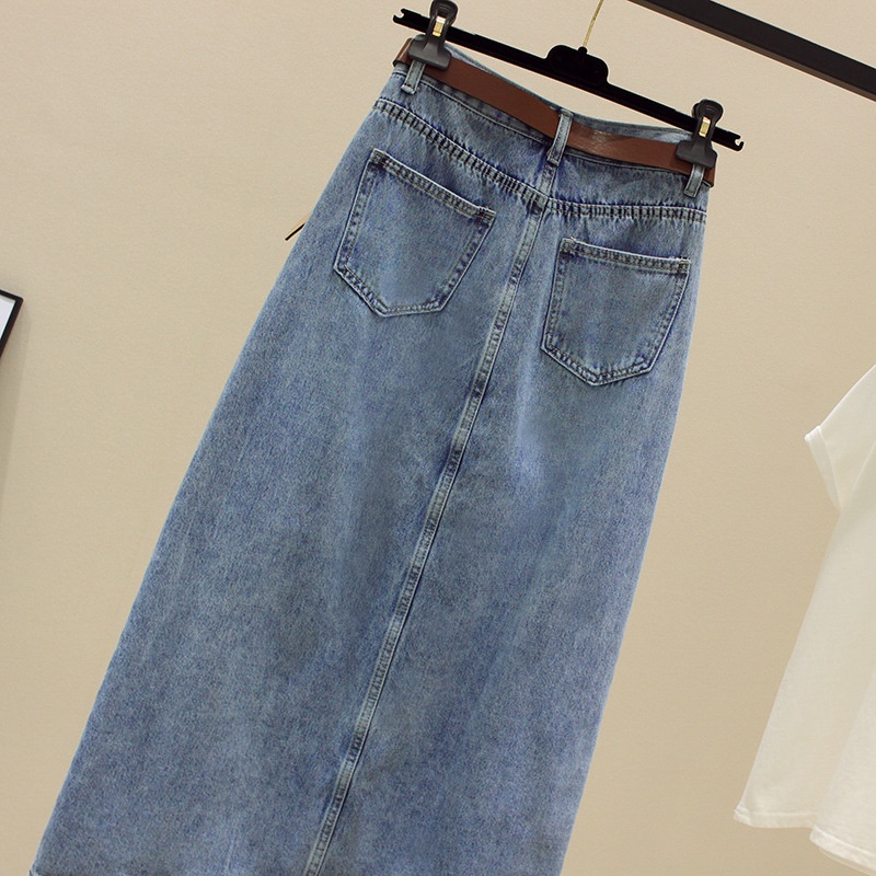 Джинсовая юбка синий