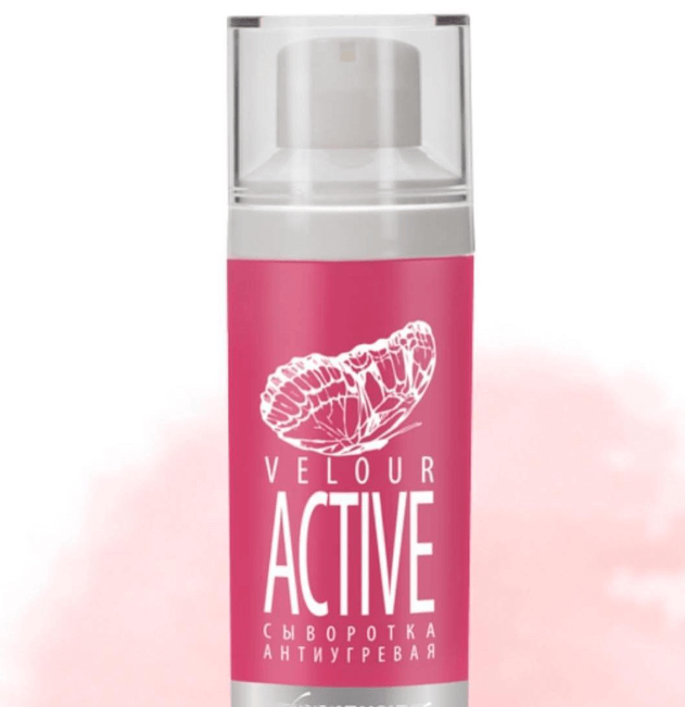 Сыворотка антиугревая «Velour Active» Сыворотка оказывает себорегулирующее, противовоспалительное
