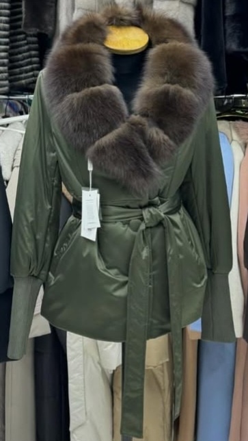 Пуховик хаки