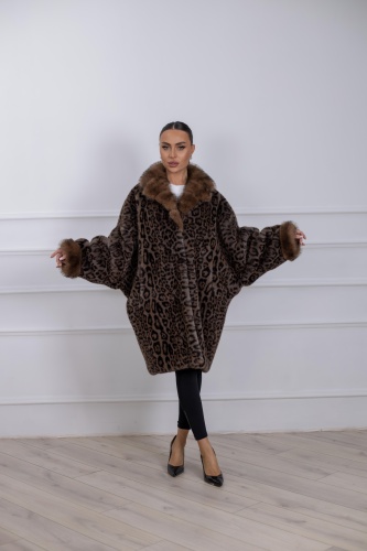 Шуба Granat.Furs черный, коричневый