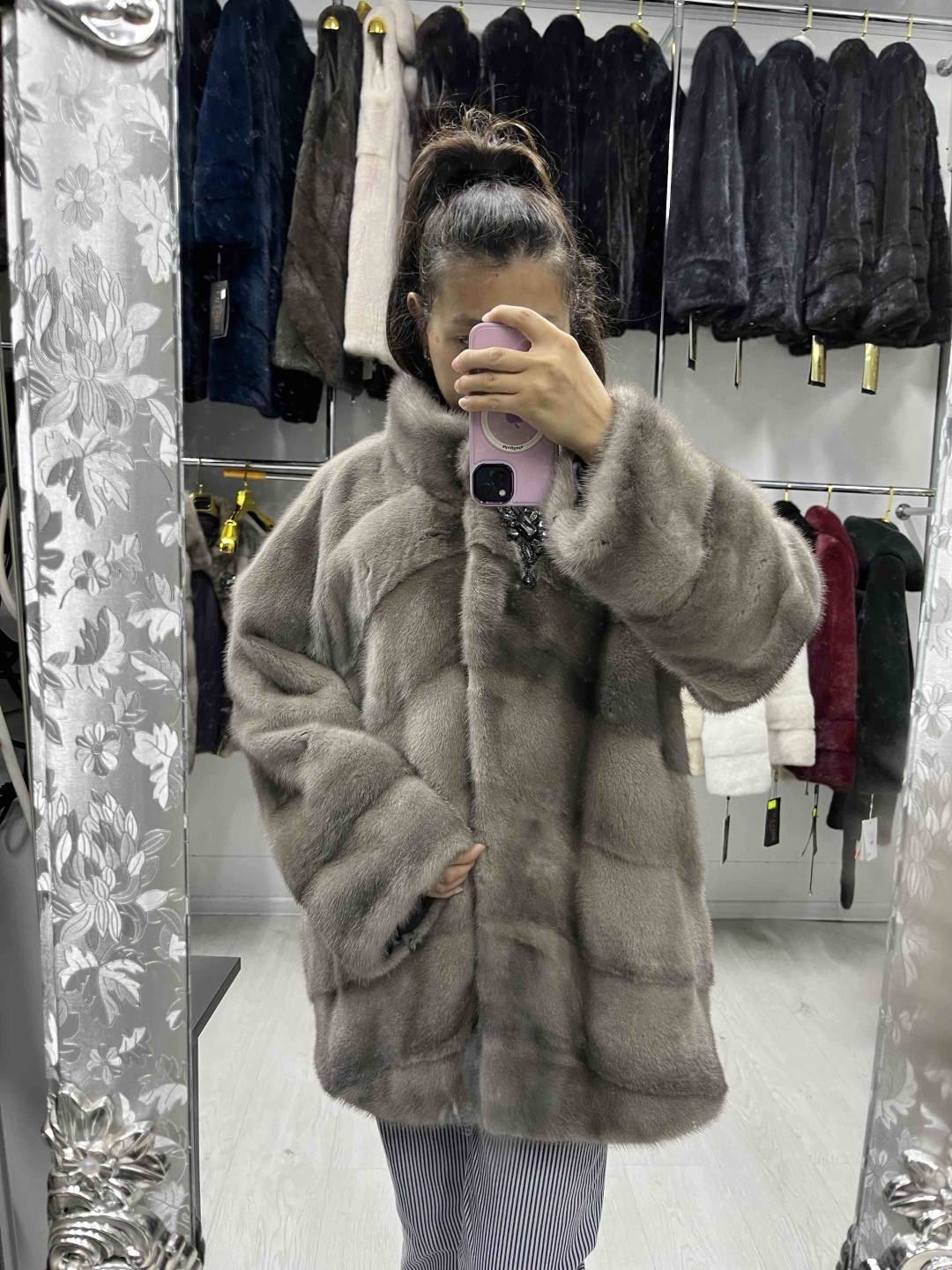 Шуба серый