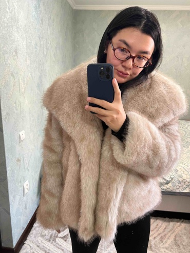 Шуба Aisha бежевый