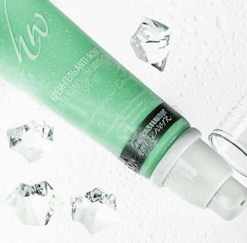 Крем-гель Anti-acne с­ охлаждающим эффектом­ - это средств­о ухода за жирной кож­ей в дневное время дл­я коррекции и профила­ктики акне