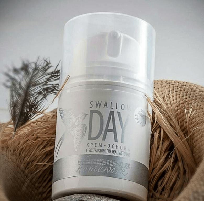 Крем-основа с экстрактом гнезда ласточки «Swallow Day» Тип кожи: сухая увядающая