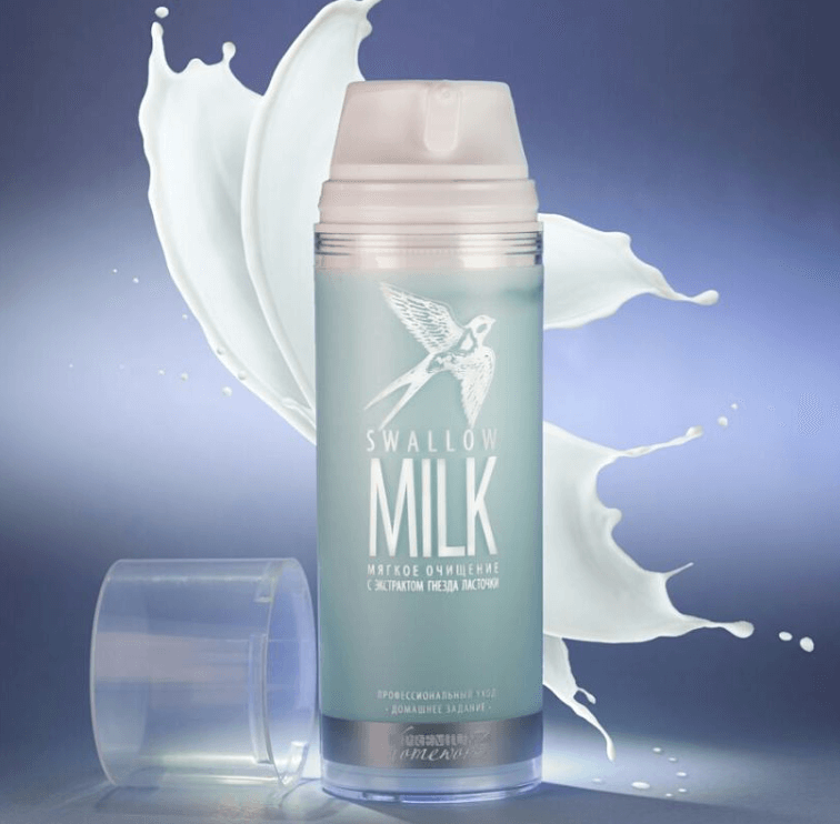 Мягкое очищение с экстрактом гнезда ласточки «Swallow Milk» Тип кожи: сухая увядающая