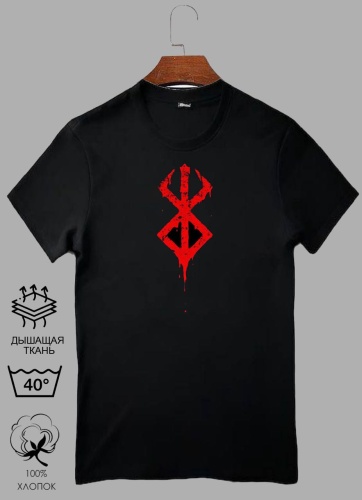 Футболка Qazahi brand Берсерк черный