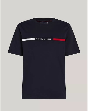 Футболка Tommy Hilfiger однотонный синий