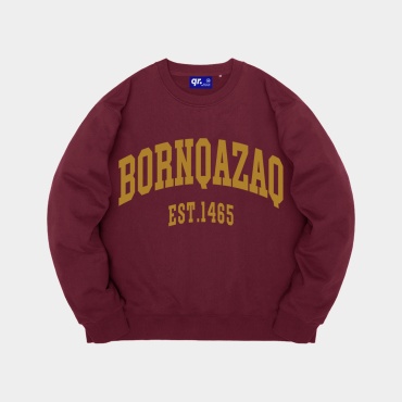 Свитшот QAZAQ REPUBLIC born qazaq бордовый