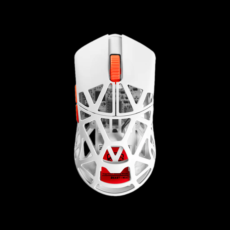 Проводная + беспроводная белая игровая мышь WLmouse Beast X Mini
