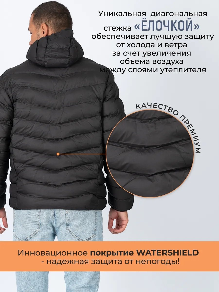 Пуховик черный