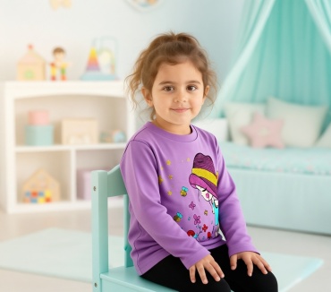 Лонгслив Девочка CHASTE kids фиолетовый