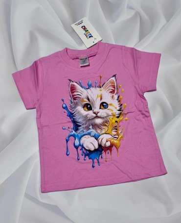 Футболка CHASTE kids принт аниме розовый