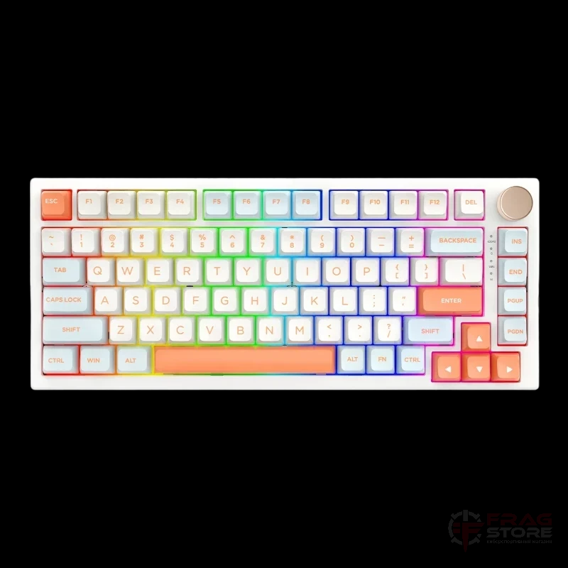 Механическая клавиатура с RGB подсветкой VGN N75 RGB Jelly Orange