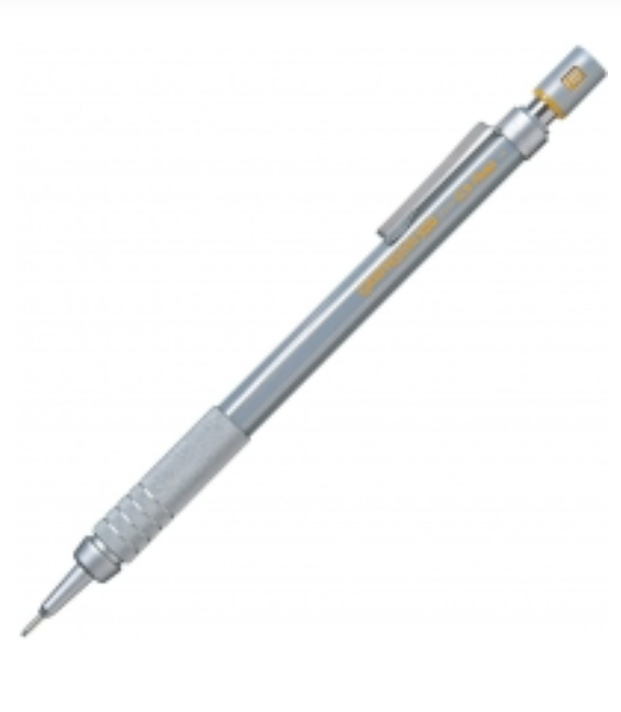 Карандаш механический Pentel GRAPHGEAR 500 0,9 мм серебряный корпус (в коробке 12 шт.)