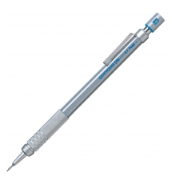 Карандаш механический профессиональный Pentel Graphgear 500 0.7 мм серебрянный корпус (в коробке 12 шт.)