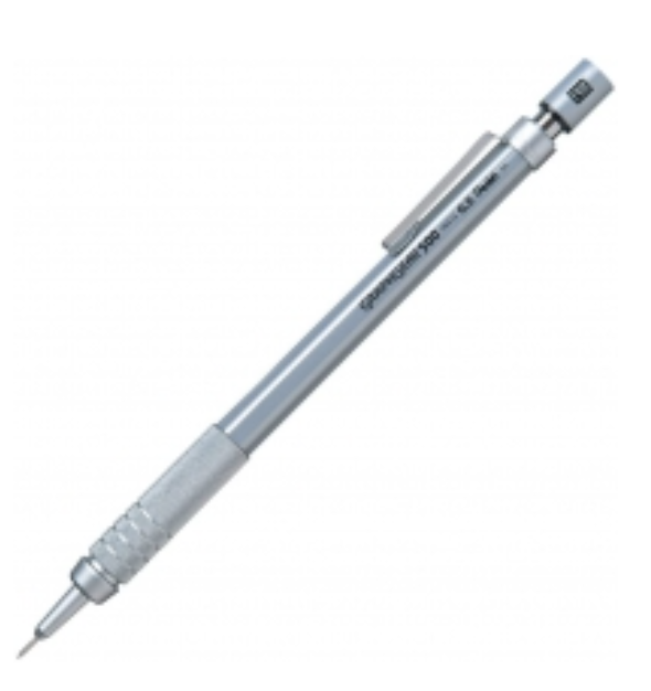 Карандаш механический профессиональный Pentel Graphgear 500 0.5 мм серебряный корпус (в коробке 12 шт.)