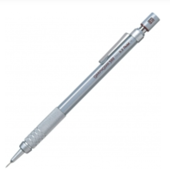 Карандаш механический Pentel GRAPHGEAR 500 0,3 мм серебряный корпус (в коробке 12 шт.)
