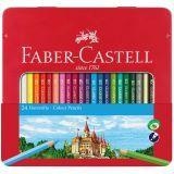 Карандаши цветные Faber-Castell Замок 24 цветов шестигр., заточ., металлический корпус