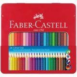 Карандаши цветные Faber-Castell Grip 24 цветов трехгран., заточен., металлическая упаковка