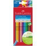 Карандаши цветные Faber-Castell Grip 12 цветов трехгран., заточен., картон, европодвес