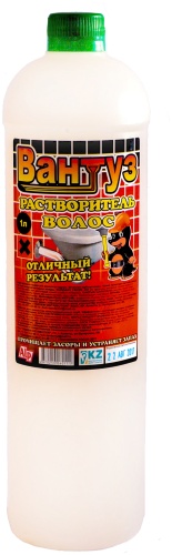 Жидкость Вантуз Вантуз Растворитель волос в трубах 1л
