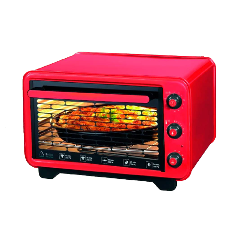 Духовая мини-печь Evar KF 3125 красно-черная