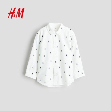 Рубашка прямая H&amp;M белый