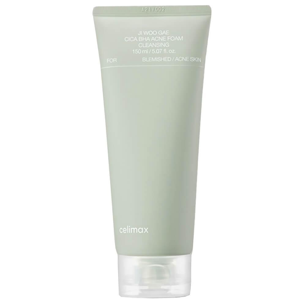 Очищающая пенка с BHA-кислотой и центеллой Celimax Ji Woo Gae Cica BHA Acne Foam Cleansing