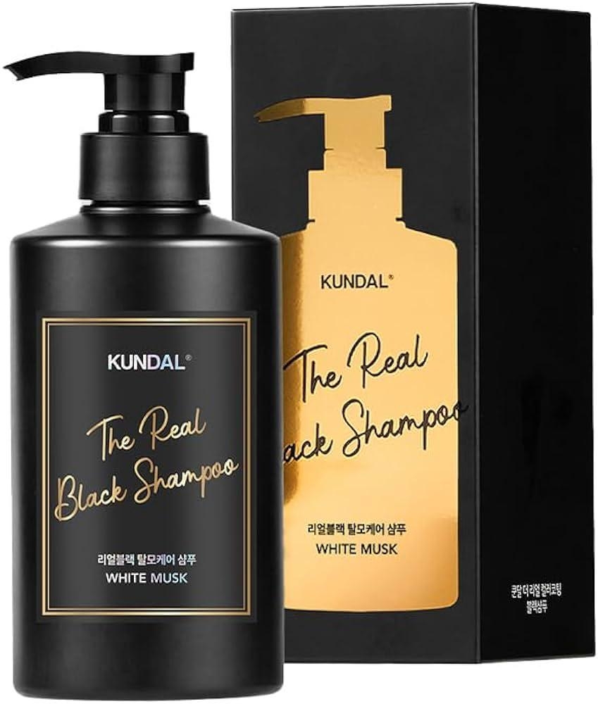 Kundal Color Black Shampoo WHITE MUSK Шампунь тонирующий, 500мл