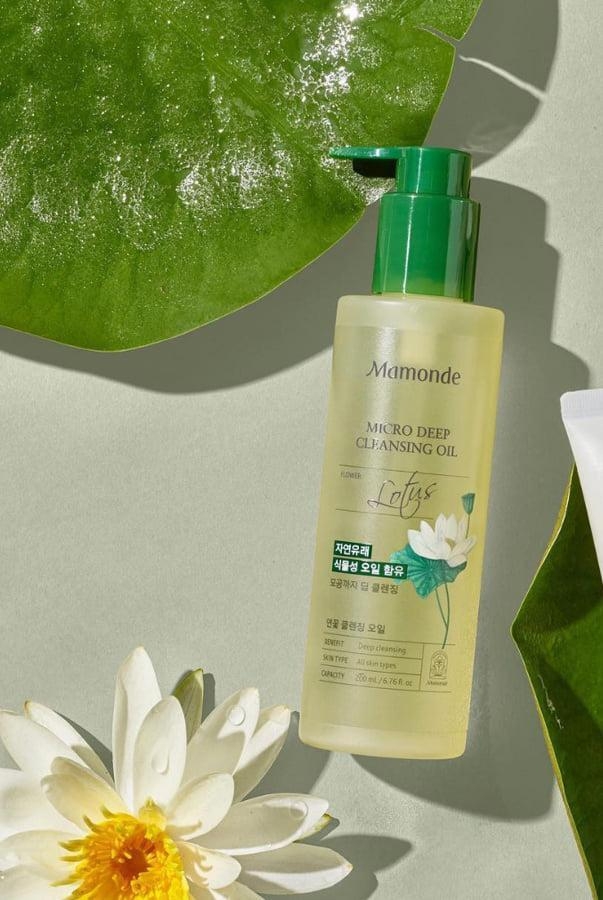 Очищающее гидрофильное масло с экстрактом лотоса Mamonde Micro Deep Cleansing Oil 200 ml