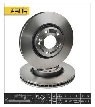 ZENTPARTS Тормозной Диск Z05986
