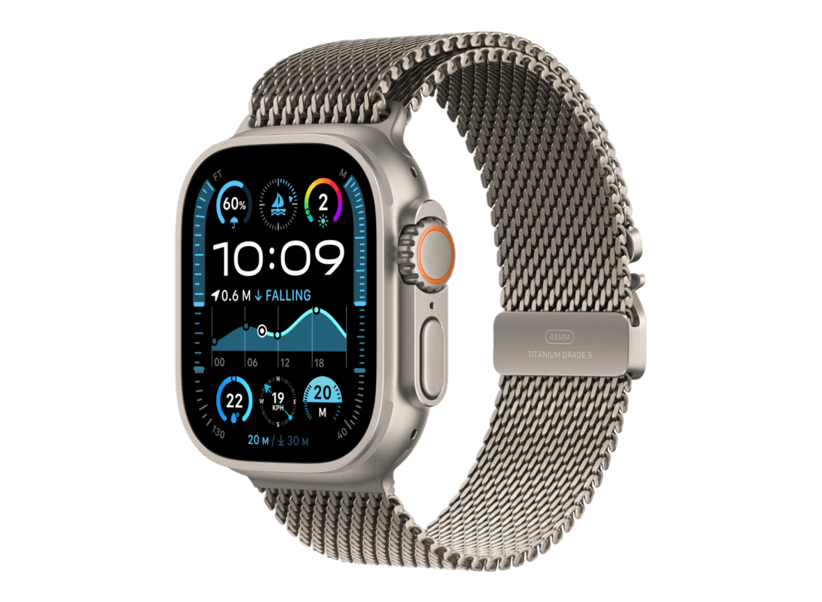 Apple Watch Ultra 2 (2024) Natural Titanium Milanese Loop Natural