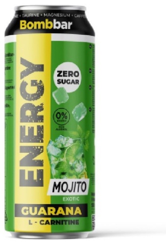 Предтренировочный комплекс BombBar Energy Guarana Мохито 500 мл