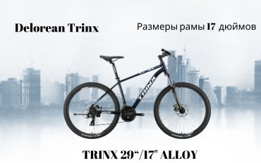 Велосипед TRINX Trinx Delorean 2025 17 дюймов черный-белый