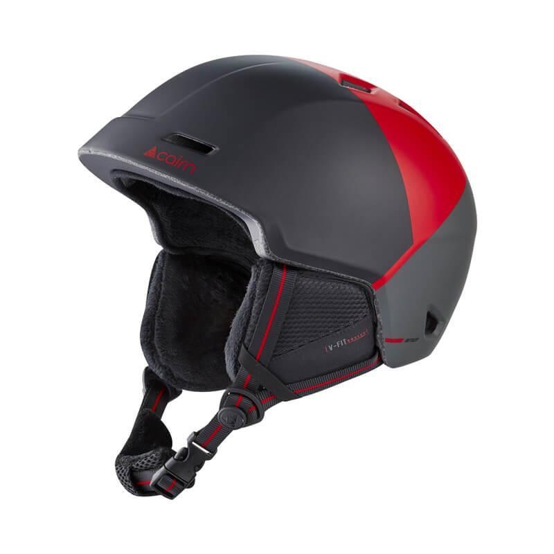 Горнолыжный шлем CAIRN METEOR Black red khaki geometry
