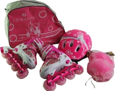 Роликовые коньки Lemandu 813776 розовый 35-38