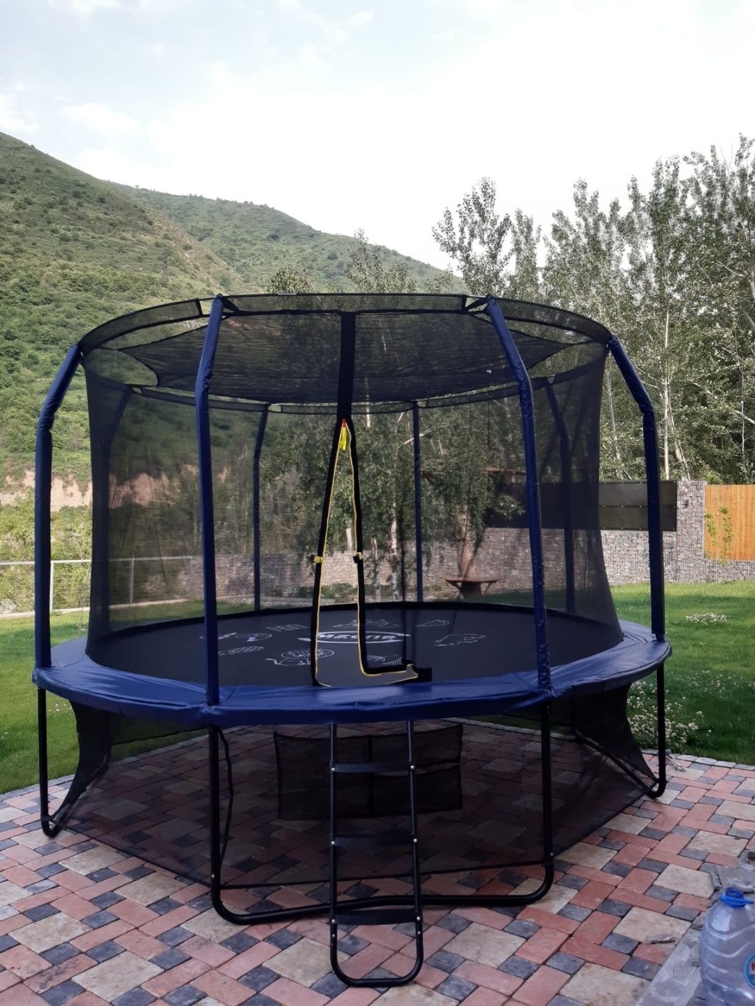 Каркасный батут Mzone LUX 10FT синий