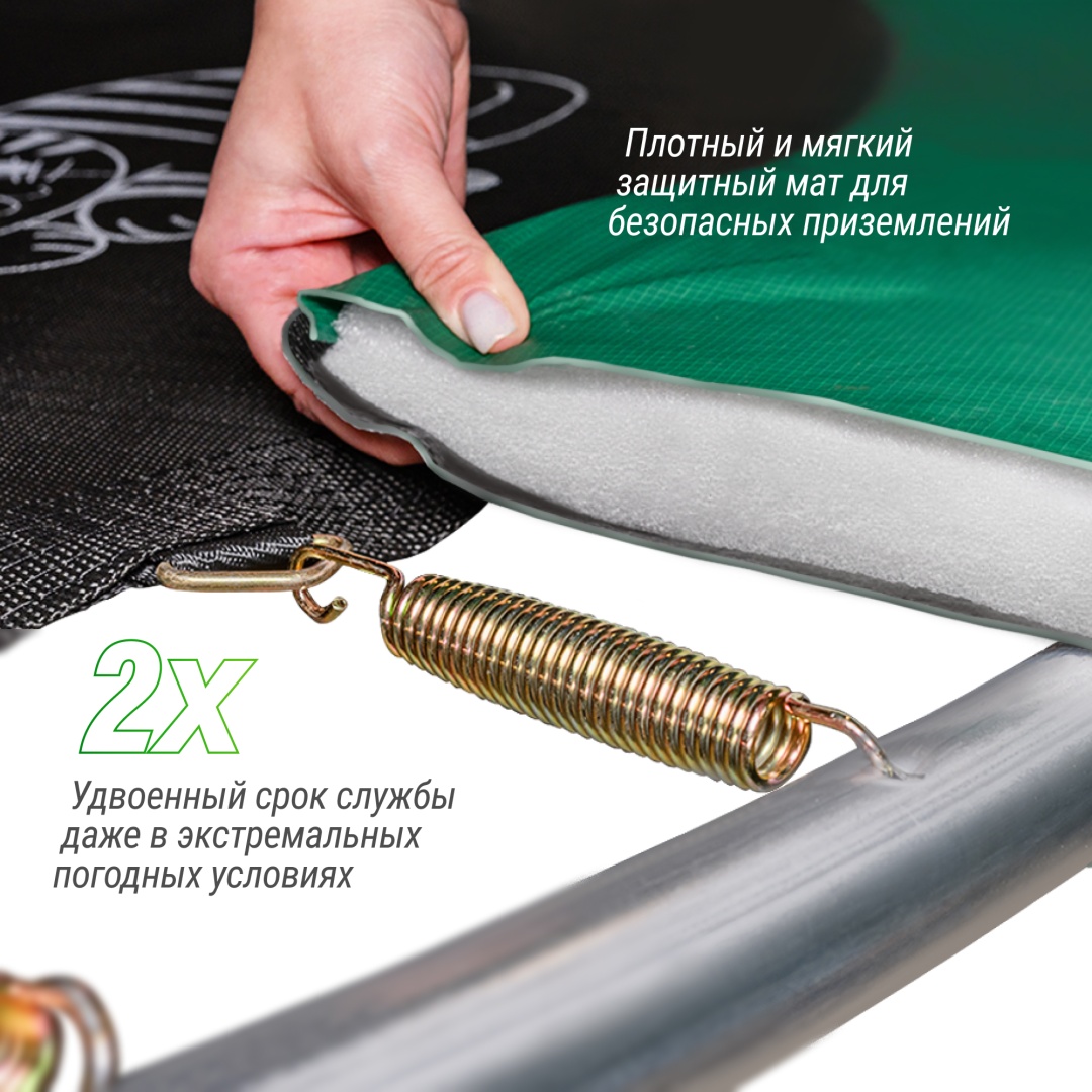 Каркасный батут Mzone LUX 10FT синий