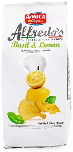 Чипсы AMICA Chips картофельные Базилик и Лайм 130 г
