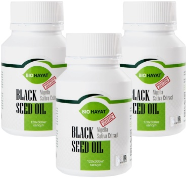 BioHAYAT Black Seed Oil 500 мг капсулы 360 шт