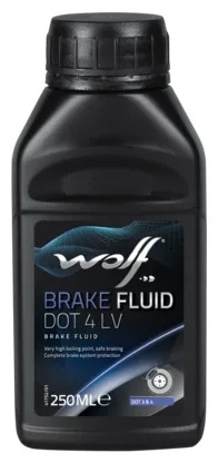 Тормозная жидкость гликолевая WOLF Brake Fluid DOT 4 LV 0.25 л
