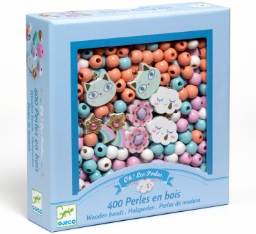 Набор для девочек Djeco Wooden beads, Rainbow