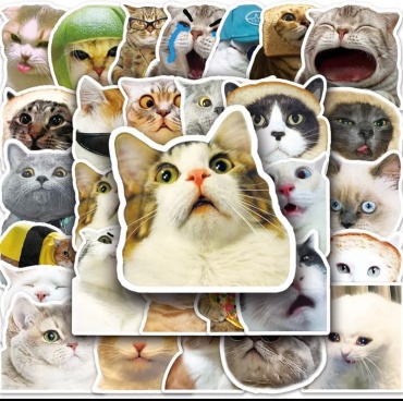 Наклейки Лист Мем котики 50