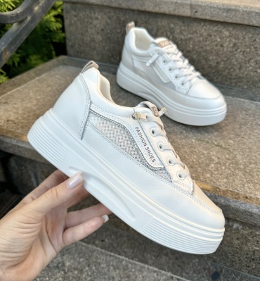 Кеды Fashion бежевый, белый