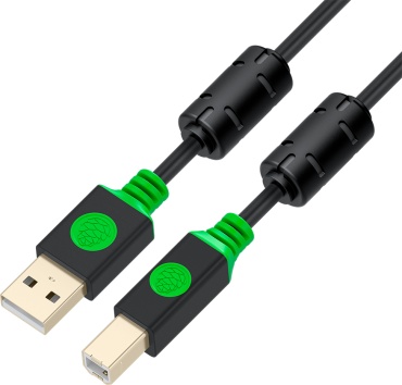 Кабель GCR USB 2.0 A - USB 2.0 B 1.5 м