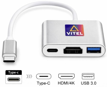 Переходник Vitel USB Type-C - HDMI 0.1 м HDMI 4k adapter