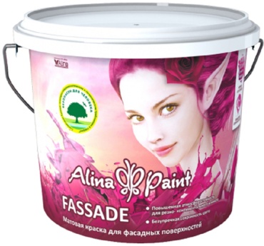 Краска Alina Paint водоэмульсионная FASSADE База C 12 кг, бесцветный/прозрачный цвет