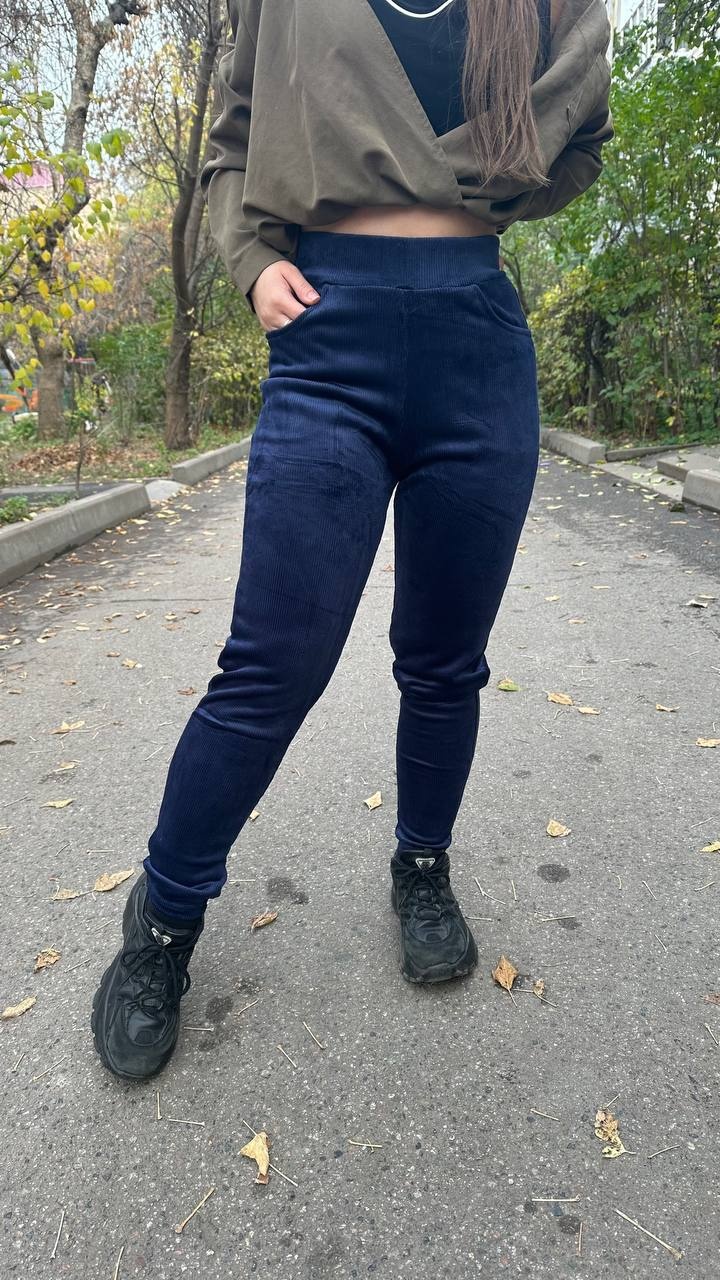 Утепленные брюки синий