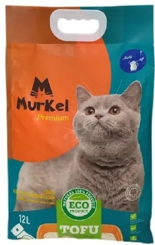 Наполнитель Murkel Тофу Молоко комкующийся 12 л
