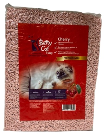 Наполнитель Betty Cat Тофу Вишня комкующийся 6 л